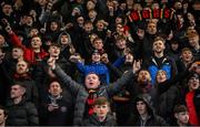 18 April 2025; Bohemians supporters during the SSE Airtricity Men's Premier Division match between Bohemians and Cork City at Dalymount Park in Dublin. Photo by Shauna Clinton/Sportsfile