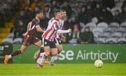 18 April 2025; Gavin Whyte of Derry City during the SSE Airtricity Men's Premier Division match between Galway United and Derry City at Eamonn Deacy Park in Galway. Photo by Piaras Ó Mídheach/Sportsfile