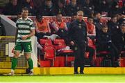 18 April 2025; St Patrick's Athletic manager Stephen Kenny during the SSE Airtricity Men's Premier Division match between St Patrick's Athletic and Shamrock Rovers at Richmond Park in Dublin. Photo by Stephen McCarthy/Sportsfile