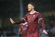 18 April 2025; Robert Slevin of Galway United during the SSE Airtricity Men's Premier Division match between Galway United and Derry City at Eamonn Deacy Park in Galway. Photo by Piaras Ó Mídheach/Sportsfile