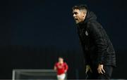 18 April 2025; Sligo Rovers manager John Russell during the SSE Airtricity Men's Premier Division match between Waterford and Sligo Rovers at the Regional Sports Centre in Waterford. Photo by Seb Daly/Sportsfile