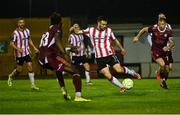 18 April 2025; Michael Duffy of Derry City during the SSE Airtricity Men's Premier Division match between Galway United and Derry City at Eamonn Deacy Park in Galway. Photo by Piaras Ó Mídheach/Sportsfile