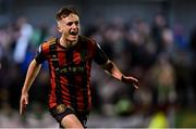 18 April 2025; James McManus of Bohemians celebrates after scoring his side's first goal during the SSE Airtricity Men's Premier Division match between Bohemians and Cork City at Dalymount Park in Dublin. Photo by Shauna Clinton/Sportsfile