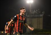 18 April 2025; James McManus of Bohemians celebrates after scoring his side's first goal during the SSE Airtricity Men's Premier Division match between Bohemians and Cork City at Dalymount Park in Dublin. Photo by Shauna Clinton/Sportsfile