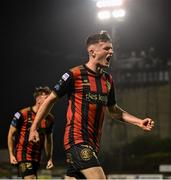 18 April 2025; James McManus of Bohemians celebrates after scoring his side's first goal during the SSE Airtricity Men's Premier Division match between Bohemians and Cork City at Dalymount Park in Dublin. Photo by Shauna Clinton/Sportsfile