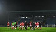 18 April 2025; Sligo Rovers players after their side's victory in the SSE Airtricity Men's Premier Division match between Waterford and Sligo Rovers at the Regional Sports Centre in Waterford. Photo by Seb Daly/Sportsfile