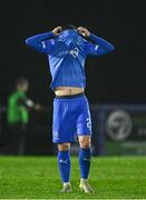 18 April 2025; Dean McMenamy of Waterford after his side's defeat in the SSE Airtricity Men's Premier Division match between Waterford and Sligo Rovers at the Regional Sports Centre in Waterford. Photo by Seb Daly/Sportsfile