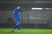 18 April 2025; Ben McCormack of Waterford after his side's defeat in the SSE Airtricity Men's Premier Division match between Waterford and Sligo Rovers at the Regional Sports Centre in Waterford. Photo by Seb Daly/Sportsfile