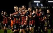 18 April 2025; James McManus of Bohemians, centre, with team-mates after their sides's victory in the SSE Airtricity Men's Premier Division match between Bohemians and Cork City at Dalymount Park in Dublin. Photo by Shauna Clinton/Sportsfile