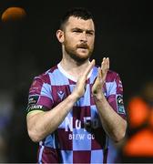 18 April 2025; Ryan Brennan of Drogheda United after the SSE Airtricity Men's Premier Division match between Drogheda United and Shelbourne at Sullivan & Lambe Park in Drogheda, Louth. Photo by Ben McShane/Sportsfile