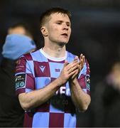 18 April 2025; Conor Kane of Drogheda United after the SSE Airtricity Men's Premier Division match between Drogheda United and Shelbourne at Sullivan & Lambe Park in Drogheda, Louth. Photo by Ben McShane/Sportsfile
