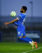 18 April 2025; Trae Coyle of Waterford during the SSE Airtricity Men's Premier Division match between Waterford and Sligo Rovers at the Regional Sports Centre in Waterford. Photo by Seb Daly/Sportsfile