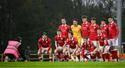 18 April 2025; Sligo Rovers players before the SSE Airtricity Men's Premier Division match between Waterford and Sligo Rovers at the Regional Sports Centre in Waterford. Photo by Seb Daly/Sportsfile