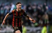 18 April 2025; James McManus of Bohemians celebrates after scoring his side's first goal during the SSE Airtricity Men's Premier Division match between Bohemians and Cork City at Dalymount Park in Dublin. Photo by Shauna Clinton/Sportsfile