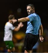 18 April 2025; Referee Paul McLaughlin during the SSE Airtricity Men's Premier Division match between Bohemians and Cork City at Dalymount Park in Dublin. Photo by Shauna Clinton/Sportsfile