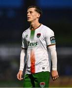 18 April 2025; Evan McLaughlin of Cork City during the SSE Airtricity Men's Premier Division match between Bohemians and Cork City at Dalymount Park in Dublin. Photo by Shauna Clinton/Sportsfile