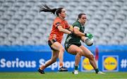 12 April 2025; Danielle O'Leary of Kerry in action against Roisin Mulligan of Armagh during the Lidl Ladies National Football League Division 1 final match between Armagh and Kerry at Croke Park in Dublin. Photo by Sam Barnes/Sportsfile