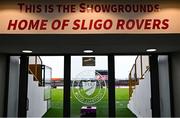19 April 2025; A general view inside the tunnel before the SSE Airtricity Women's Premier Division match between Sligo Rovers and Galway United at The Showgrounds in Sligo. Photo by Tyler Miller/Sportsfile