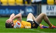 19 April 2025; Joe Maskey of Antrim after an altercation with Jack O'Connor of Wexford during the Leinster GAA Hurling Senior Championship Round 1 match between Wexford and Antrim at Chadwicks Wexford Park in Wexford. Photo by Matt Browne/Sportsfile