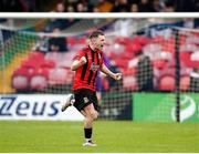 19 April 2025; Glenn Towler of Ringmahon Rangers FC celebrates after scoring his side's first goal during the FAI Intermediate Cup final match between College Corinthians AFC and Ringmahon Rangers FC at Turners Cross Stadium in Cork. Photo by Michael P Ryan/Sportsfile