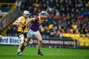 19 April 2025; Eoin Ryan of Wexford in action against Seann Elliot of Antrim during the Leinster GAA Hurling Senior Championship Round 1 match between Wexford and Antrim at Chadwicks Wexford Park in Wexford. Photo by Matt Browne/Sportsfile