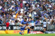 19 April 2025; Ruben van Heerden of DHL Stormers says a prayer after running out for his 50th cap during the United Rugby Championship match between DHL Stormers and Connacht at DHL Stadium in Cape Town, South Africa. Photo by Shaun Roy/Sportsfile