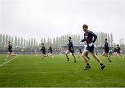 19 April 2025; Mayo players warm up before the Connacht GAA Football Senior Championship semi-final match between Leitrim and Mayo at Avant Money Páirc Seán Mac Diarmada in Carrick-on-Shannon, Leitrim. Photo by Thomas Flinkow/Sportsfile