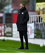 19 April 2025; Sligo Rovers manager Steve Feeney during the SSE Airtricity Women's Premier Division match between Sligo Rovers and Galway United at The Showgrounds in Sligo. Photo by Tyler Miller/Sportsfile