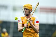 19 April 2025; Niall O'Connor of Antrim during the Leinster GAA Hurling Senior Championship Round 1 match between Wexford and Antrim at Chadwicks Wexford Park in Wexford. Photo by Matt Browne/Sportsfile