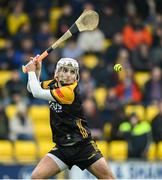 19 April 2025; Ryan Elliott of Antrim during the Leinster GAA Hurling Senior Championship Round 1 match between Wexford and Antrim at Chadwicks Wexford Park in Wexford. Photo by Matt Browne/Sportsfile