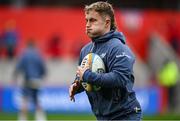 19 April 2025; Craig Casey of Munster before the United Rugby Championship match between Munster and Vodacom Bulls at Thomond Park in Limerick. Photo by David Fitzgerald/Sportsfile