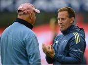 19 April 2025; Munster attack coach Mike Prendergast with Vodacom Bulls head coach Jake White before the United Rugby Championship match between Munster and Vodacom Bulls at Thomond Park in Limerick. Photo by David Fitzgerald/Sportsfile