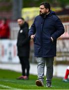 19 April 2025; Galway United manager Phil Trill during the SSE Airtricity Women's Premier Division match between Sligo Rovers and Galway United at The Showgrounds in Sligo. Photo by Tyler Miller/Sportsfile