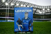 19 April 2025; A match programme is seen before the United Rugby Championship match between Leinster and Ulster at the Aviva Stadium in Dublin. Photo by Sam Barnes/Sportsfile