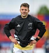 19 April 2025; Lee Barron of Munster before the United Rugby Championship match between Munster and Vodacom Bulls at Thomond Park in Limerick. Photo by David Fitzgerald/Sportsfile