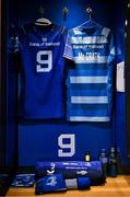 19 April 2025; The jersey of captain Luke McGrath in the Leinster dressingroom before the United Rugby Championship match between Leinster and Ulster at the Aviva Stadium in Dublin. Photo by Brendan Moran/Sportsfile