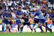 19 April 2025; David Hawkshaw of Connacht hands off Brok Harris of DHL Stormers during the United Rugby Championship match between DHL Stormers and Connacht at DHL Stadium in Cape Town, South Africa. Photo by Shaun Roy/Sportsfile