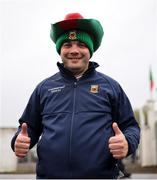 19 April 2025; Mayo supporter Cain Moore during the Connacht GAA Football Senior Championship semi-final match between Leitrim and Mayo at Avant Money Páirc Seán Mac Diarmada in Carrick-on-Shannon, Leitrim. Photo by Thomas Flinkow/Sportsfile