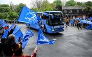 19 April 2025; The Leinster team bus arrives before the United Rugby Championship match between Leinster and Ulster at the Aviva Stadium in Dublin. Photo by Sam Barnes/Sportsfile