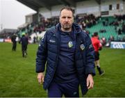 19 April 2025; Leitrim manager Steven Poacher after his side's defeat in the Connacht GAA Football Senior Championship semi-final match between Leitrim and Mayo at Avant Money Páirc Seán Mac Diarmada in Carrick-on-Shannon, Leitrim. Photo by Thomas Flinkow/Sportsfile
