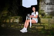 19 April 2025; Kildare captain Tara Rafferty poses for a portrait during the Leinster LGFA Minor Championship Captain's Evening at Trim Castle. Leinster LGFA Minor Captains’ gathered ahead of the 2025 Minor Championship Finals on 19th April at Trim Castle in Navan, Meath. Photo by Ben McShane/Sportsfile