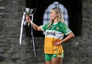 19 April 2025; Offaly captain Faith McDermott poses for a portrait during the Leinster LGFA Minor Championship Captain's Evening at Trim Castle. Leinster LGFA Minor Captains’ gathered ahead of the 2025 Minor Championship Finals on 19th April at Trim Castle in Navan, Meath. Photo by Ben McShane/Sportsfile