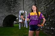 19 April 2025; Wexford captain Kaylee Doyle poses for a portrait during the Leinster LGFA Minor Championship Captain's Evening at Trim Castle. Leinster LGFA Minor Captains’ gathered ahead of the 2025 Minor Championship Finals on 19th April at Trim Castle in Navan, Meath. Photo by Ben McShane/Sportsfile