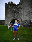 19 April 2025; Laois captain Faye Brown poses for a portrait during the Leinster LGFA Minor Championship Captain's Evening at Trim Castle. Leinster LGFA Minor Captains’ gathered ahead of the 2025 Minor Championship Finals on 19th April at Trim Castle in Navan, Meath. Photo by Ben McShane/Sportsfile
