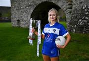 19 April 2025; Laois captain Faye Brown poses for a portrait during the Leinster LGFA Minor Championship Captain's Evening at Trim Castle. Leinster LGFA Minor Captains’ gathered ahead of the 2025 Minor Championship Finals on 19th April at Trim Castle in Navan, Meath. Photo by Ben McShane/Sportsfile