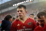 19 April 2025; Lee Barron of Munster after the United Rugby Championship match between Munster and Vodacom Bulls at Thomond Park in Limerick. Photo by David Fitzgerald/Sportsfile