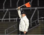 19 April 2025; Umpire Colm Smith waves the orange flag for two-pointer during the Munster GAA Football Senior Championship semi-final match between Cork and Kerry at Supervalu Páirc Uí Chaoimh in Cork. Photo by Piaras Ó Mídheach/Sportsfile