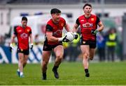 19 April 2025; Daniel Guinness of Down during the Ulster GAA Football Senior Championship quarter-final match between Fermanagh and Down at Brewster Park in Enniskillen, Fermanagh. Photo by Ramsey Cardy/Sportsfile