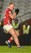 19 April 2025; Conor Cahalane of Cork reacts after shooting wide from a goal chance in the second half of extra-time during the Munster GAA Football Senior Championship semi-final match between Cork and Kerry at Supervalu Páirc Uí Chaoimh in Cork. Photo by Piaras Ó Mídheach/Sportsfile