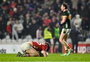 19 April 2025; Cathail O'Mahony of Cork reacts after kicking wide in the last play of the second half of extra-time during the Munster GAA Football Senior Championship semi-final match between Cork and Kerry at Supervalu Páirc Uí Chaoimh in Cork. Photo by Piaras Ó Mídheach/Sportsfile
